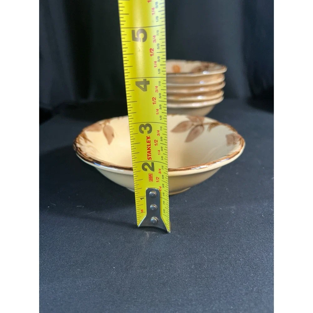 Franciscan cafe Royal‎ Fruit Dessert Bowls Set of 6 Hand Painted Vintage USA